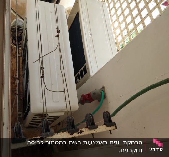 יחידות מיזוג אוויר עם רשת למניעת כניסת יונים